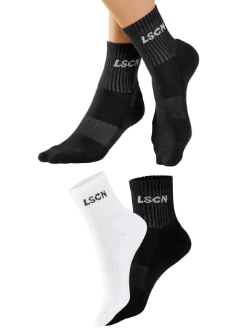 LSCN BY LASCANA Tennissocken in 1x schwarz, 1x weiß