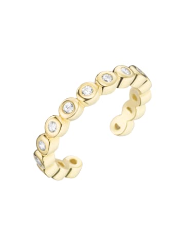 Smart Jewel Ohrklemme Mit Zirkonia Steinen, Single in Gold