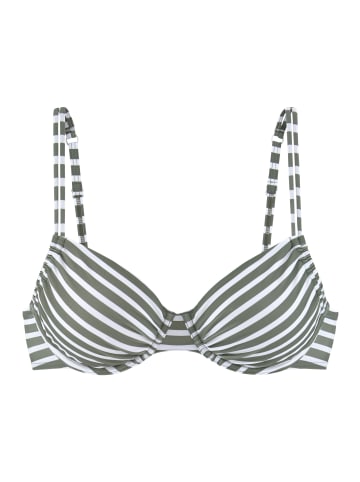 Venice Beach Bügel-Bikini-Top in weiß bedruckt