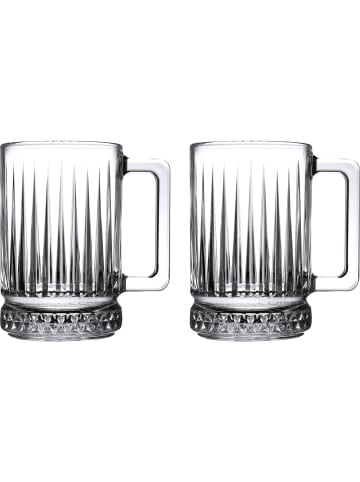 Pasabahce 2er-Gläser Set mit Henkel Teeglas 310ml in Transparent