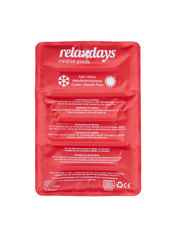 relaxdays Kühlpad in Rot - (B)25 x (H)2 x (T)36 cm