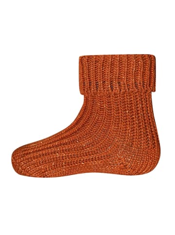 ewers Socken Umschlag mit Glitzer in kupfer gold