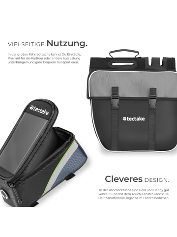 tectake Set Fahrradtaschen Georg - wasserabweisend und praktisch