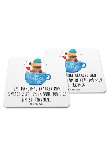 Mr. & Mrs. Panda Untersetzer für Gläser Nachtfalter Schaumbad mi... in Weiß