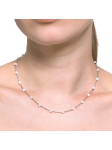 Steel_Art Perlenkette Damen Lune silberfarben poliert in silberfarben poliert