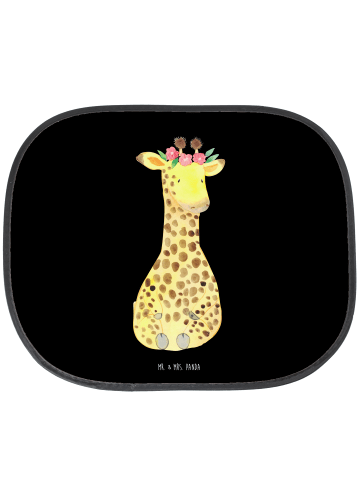 Mr. & Mrs. Panda Sonnenschutz Auto Giraffe Blumenkranz ohne Spruch in Schwarz
