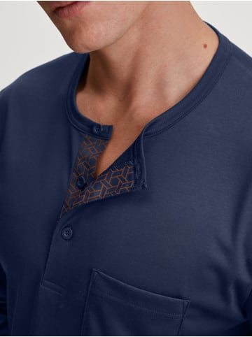 Calida Pyjama lang für Herren in mittelblau