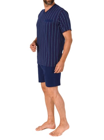 NORMANN Schlafanzug kurzarm Shorty Pyjama Streifen - 72124 in rot