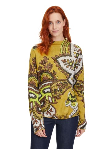 Betty Barclay Strickpullover mit Muster in Brown/Yellow