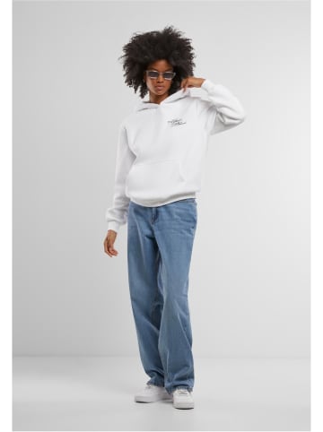 Mister Tee Hoodie "Give A Damn Ladies Fluffy Hoody" in Weiß