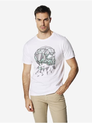 KOROSHI Baumwolle print-emb crew in weiß