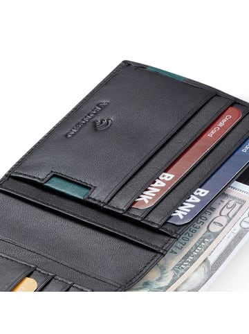 Roncato Monaco Geldbörse RFID Schutz Leder 12 cm in nero