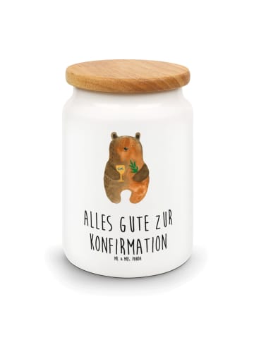 Mr. & Mrs. Panda Keksdose Bär Konfirmation mit Spruch in Weiß
