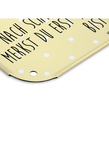 Mr. & Mrs. Panda tafel Tintenfisch mit Spruch in Gelb Pastell