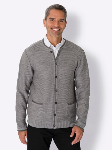 Sieh an! Strickjacke in grau-meliert