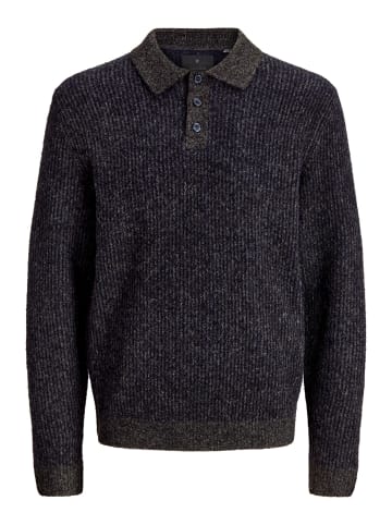 Jack & Jones Gestricktes Polo in Medium Grey Melange