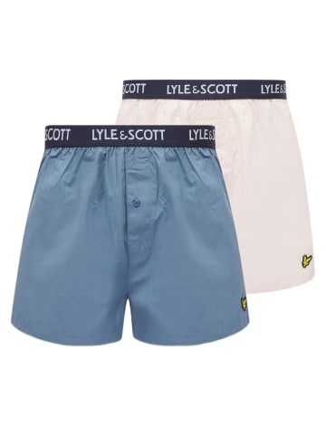 Lyle & Scott Boxer 2-Er Set in Rosa/Dunkelblau