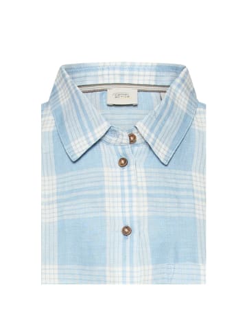 Camel Active Langarmbluse in soft blue check