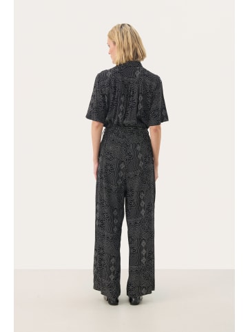 PART TWO Overall TillaPW Gerade Passform in Black Dot Print