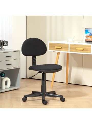 HOMCOM Bürostuhl-51L x 43B x 73-85H cm-Schwarz