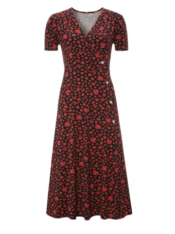Aniston CASUAL Jerseykleid in schwarz-rot