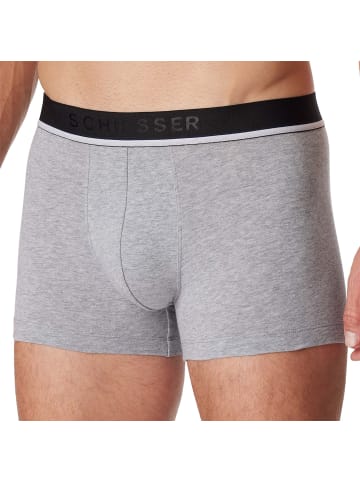 Schiesser Boxershort 3er Pack in Schwarz/Grau