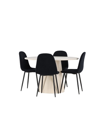 ebuy24 Essgruppe Lanzo Whitewash 120 x 120 cm