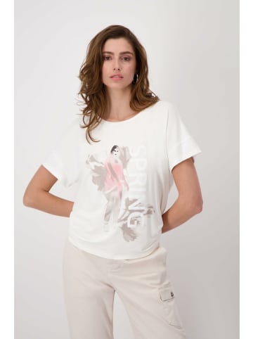 monari Rundhals T-Shirt für Damen in Weiß