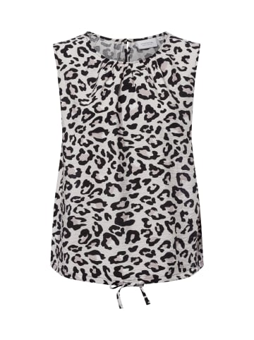 comma Blusenshirt in hellgrau schwarz - 0001