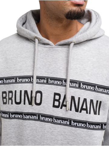 Bruno Banani Hoodie ohne Reißverschluss CARRILLO in Grau / Melange