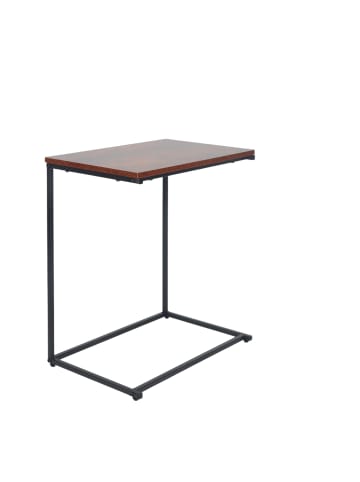 relaxdays Beistelltisch in Schwarz/ Braun - (B)55 x (H)60 x (T)35 cm