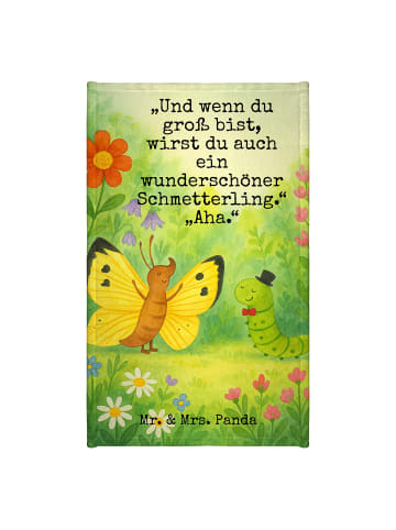 Mr. & Mrs. Panda Gästehandtuch Raupe Schmetterling Design mit Sp... in Weiß