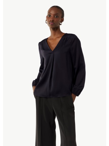 comma Bluse langarm in Blau