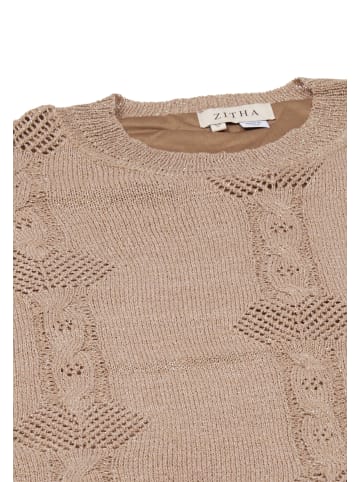 Sidona Strickpullover in Taupe