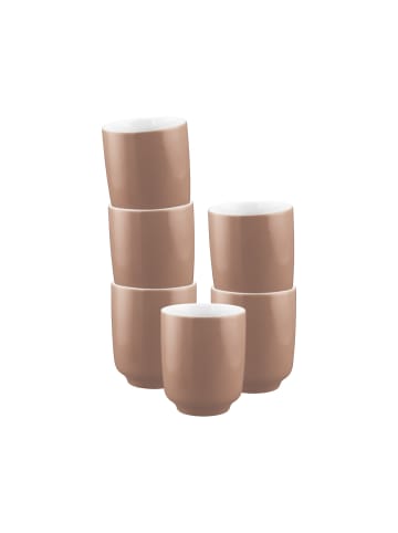 Seltmann Weiden 6er Set Becher ohne Henkel Sento Home Pure Colors in Cocoa Brown 400 ml