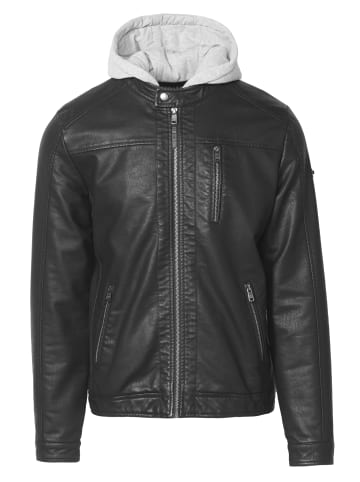 KOROSHI Leder-Effektjacke in schwarz
