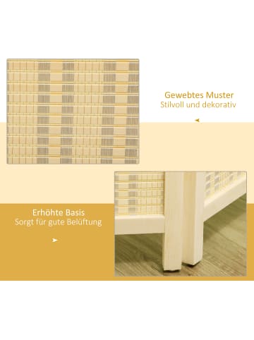 HOMCOM Paravent in Naturholz 180L x 1,7B x 180H cm