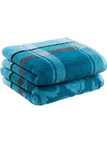 Erwin Müller Jacquard Duschtuch 2er-Pack Ludwigsburg in petrol