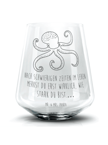 Mr. & Mrs. Panda Tumbler Tintenfisch mit Spruch in Transparent
