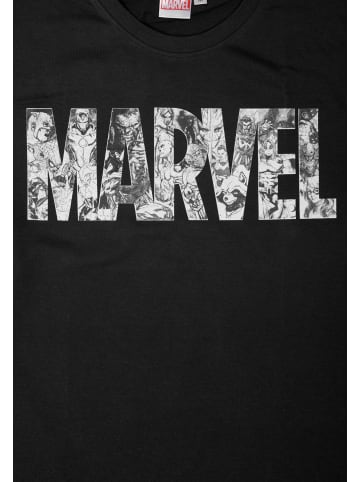 United Labels Marvel Schlafanzug Pyjama Set Langarm Oberteil mit Hose in schwarz