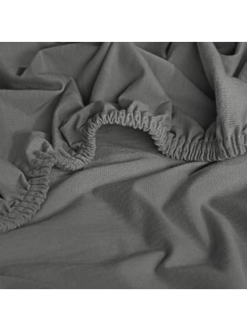 Erwin Müller Interlock-Jersey Spannbettlaken 2er-Pack Nürnberg in grau