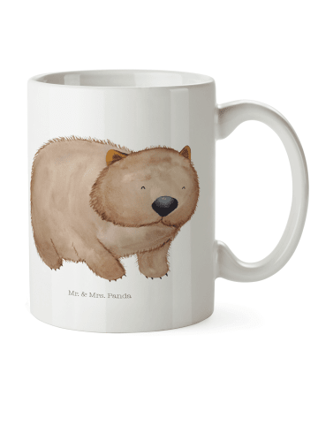 Mr. & Mrs. Panda Kunststoffbecher Wombat ohne Spruch in Weiß