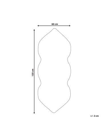 Beliani Badematte CANBAR in Beige - (W) 150 x (L) 60 cm