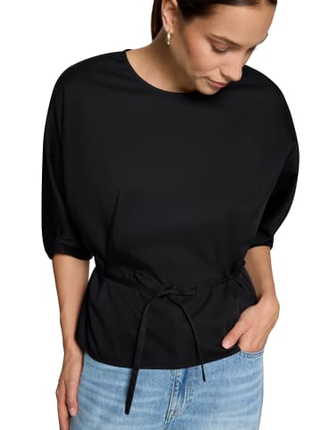 Zero  Casual-Bluse mit Gürtel in Black Beauty