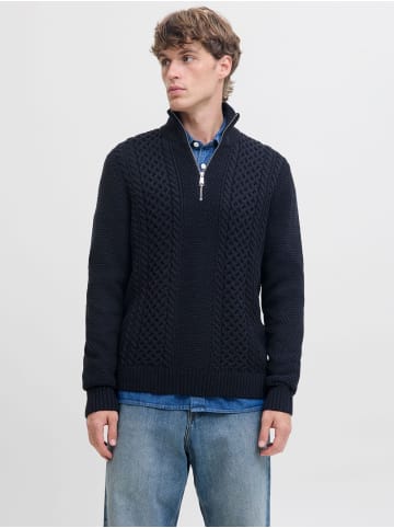Jack & Jones Sweatshirt mit halbem Reißverschluss in Sky Captain
