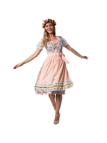 tectake Midi-Dirndl Erding Modell 2 in türkis/rosa