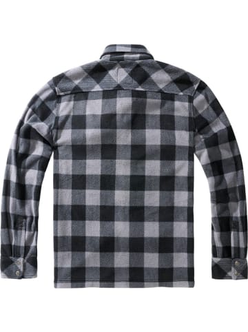 Brandit Hemd "Jeff Fleece Shirt Long Sleeve" in Schwarz