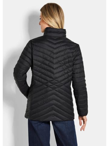 GOLDNER Steppjacke Herbstjacke mit Daunen, Stehkragen in schwarz