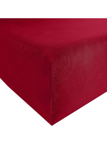 Erwin Müller Biber Spannbettlaken , wasserdicht Köthen in dunkelrot