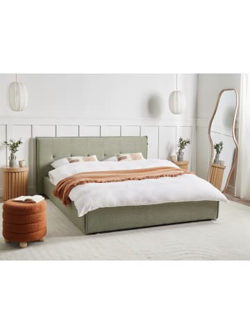 Beliani Doppelbett LESTRE in Grün/Schwarz - (W) 201 x (H) 95 x (L) 221 cm